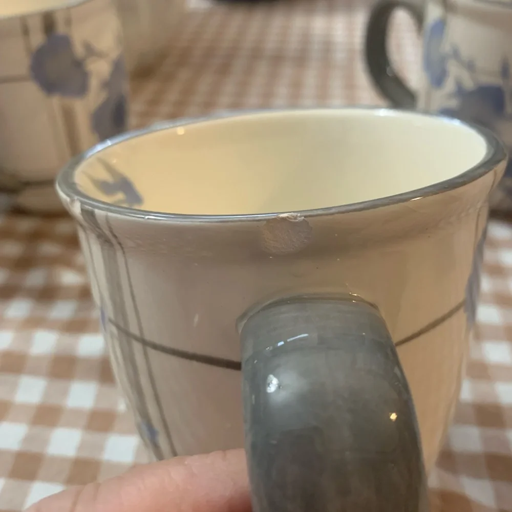 Pfaltzgraff Blue Floral Mugs Set - Picture 7 of 11